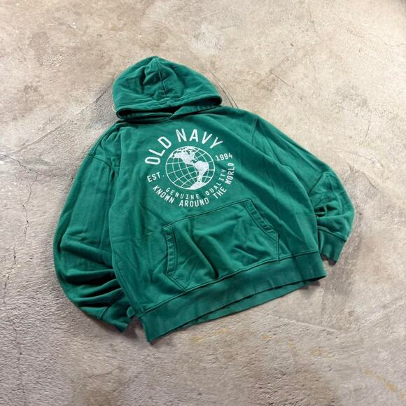 Green Boxy Old Navy Hoodie - Picture 5 of 7